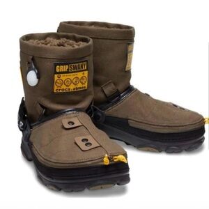 🥾 Grip Swany x Crocs x atmos All Terrain Boots – Olive Brown Men’s Size 11 NWT
